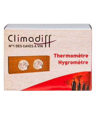 Thermomètre double fonction Hygromètre BLTY01 pour cave à vin Climadiff